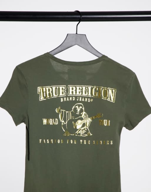 True religion green store shirt