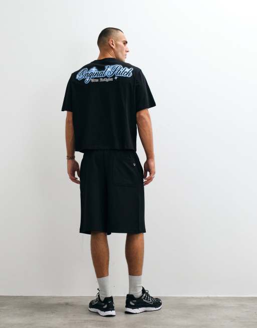True Religion XL Mesh-Shorts als Co-ord in Schwarz, 3 von 5