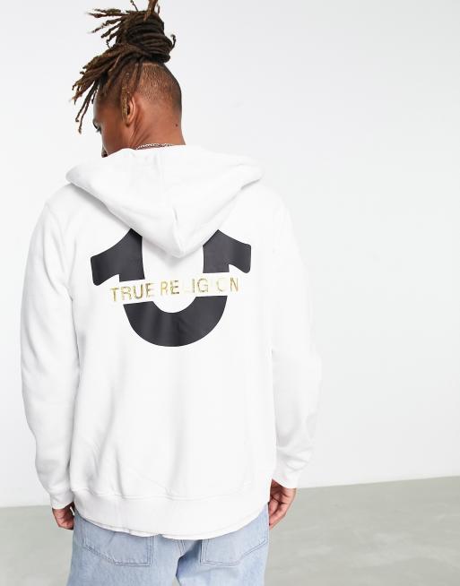 True Religion Zip Up Hoodie in Black - ASOS Outlet