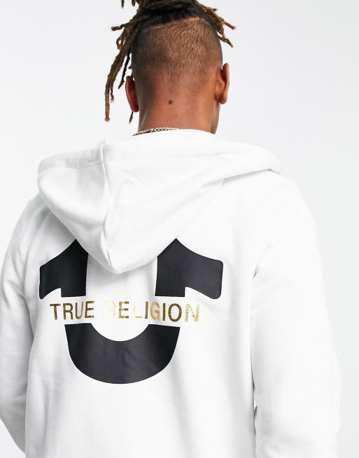 True Religion Zip Up Hoodie in Black - ASOS Outlet