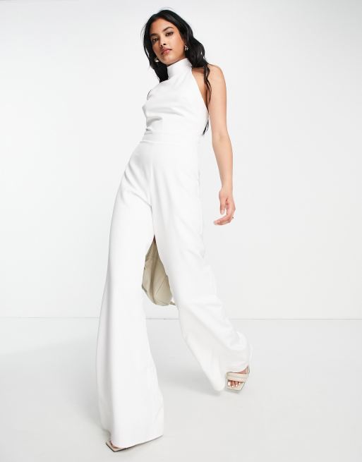 True Violet - Alt til bruden - Jumpsuit med vide ben i elfenben, 3 af 4