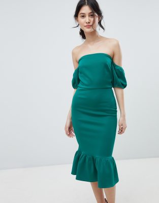 bardot peplum dress