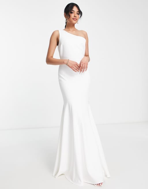 One shoulder hotsell fishtail dress