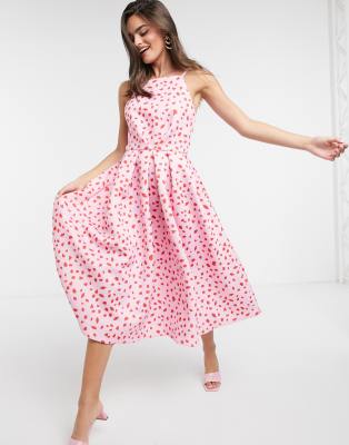 red and pink dress asos