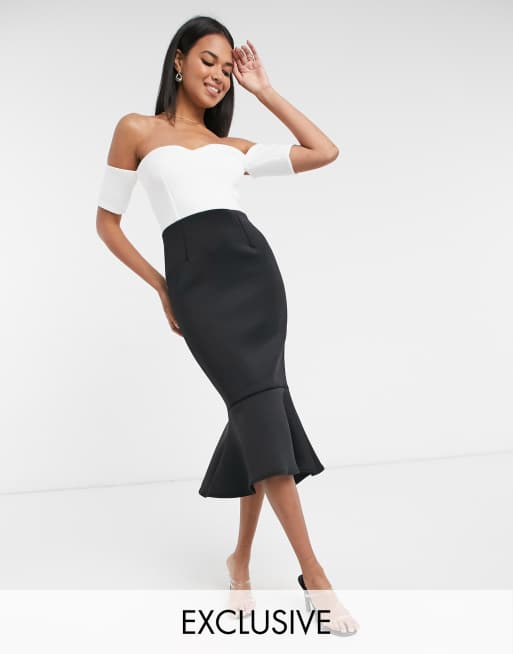 Asos monochrome dress sale