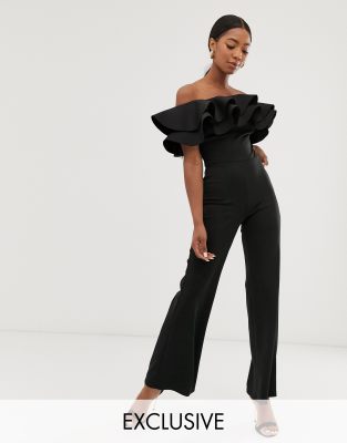 frill bandeau jumpsuit