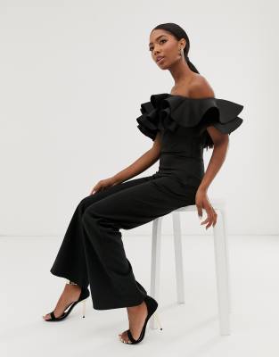 frill bandeau jumpsuit