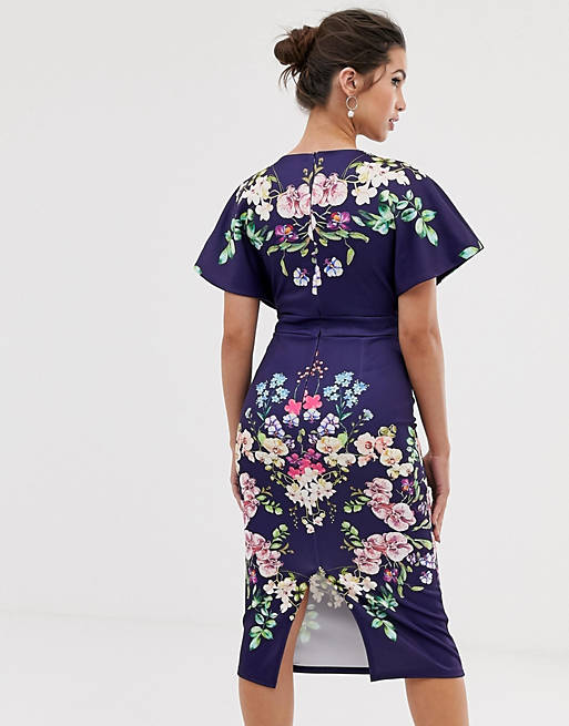 Dare Siege vægt True Violet exclusive kimono sleeves bodycon dress | ASOS