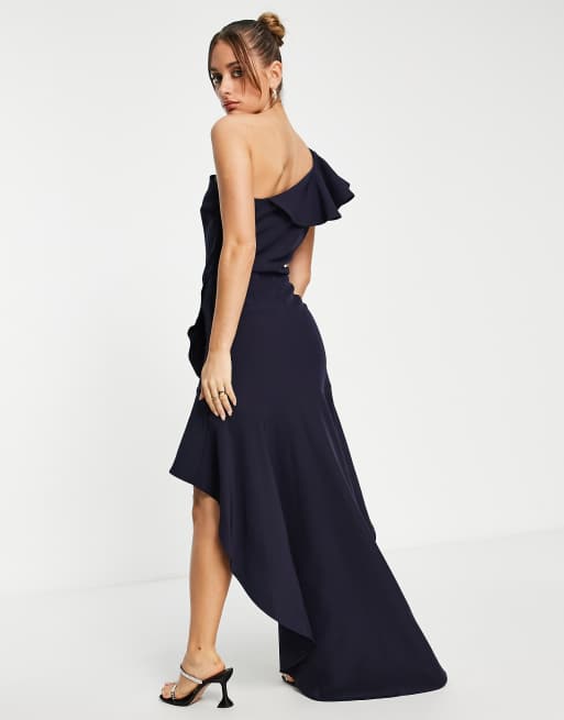 True violet high low maxi clearance dress