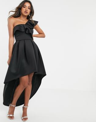 one shoulder high low dress