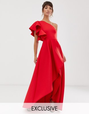 Red maxi 2024 evening gown