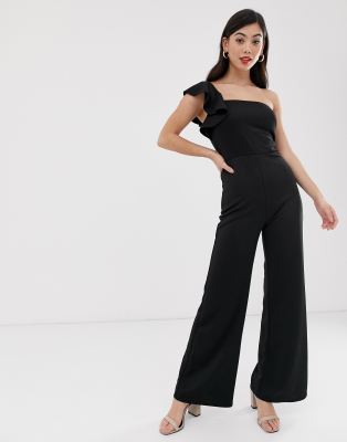 petite one shoulder jumpsuit