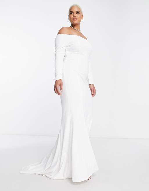 Ivory off the shoulder maxi dress sale