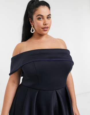 plus size bardot dress