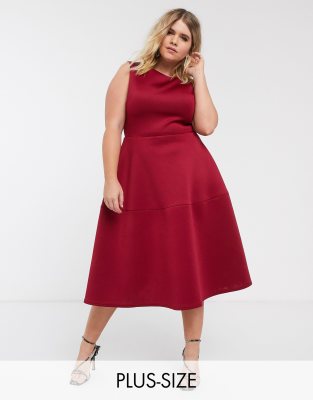 True Violet Plus - Robe de bal de promo mi-longue - Bordeaux-Rouge Rouge