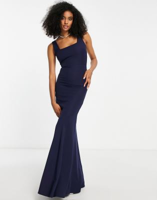 Lipsy cowl neck outlet maxi dress in navy