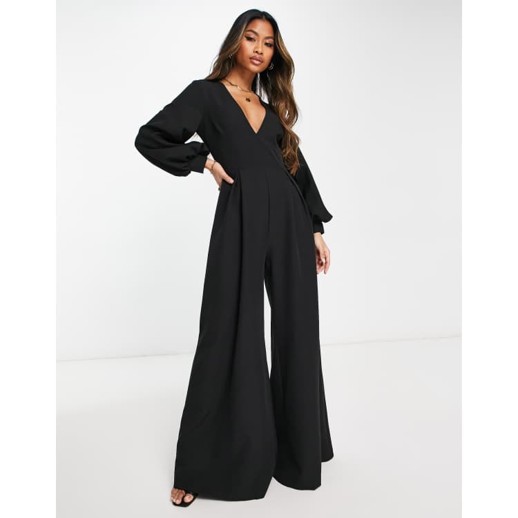 Wide leg sale formal jumpsuit