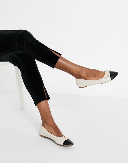 Cream and store black flats