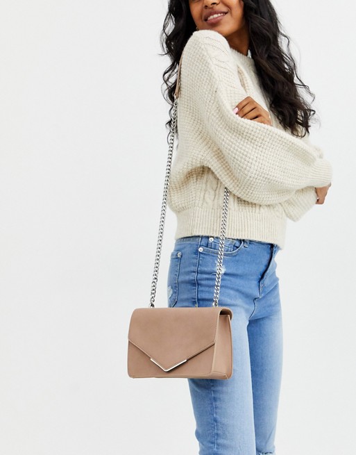 Truffle Collection beige cross body bag with chain strap