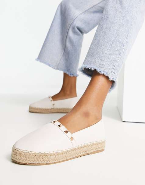 Truffle Collection – Beige espadriller med nitar - view 1