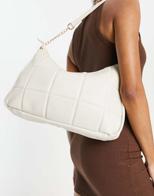 Truffle Collection - Beige quiltet skuldertaske