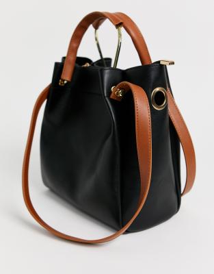 black and tan tote bag