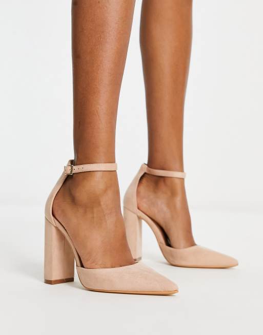 Beige pumps best sale with strap