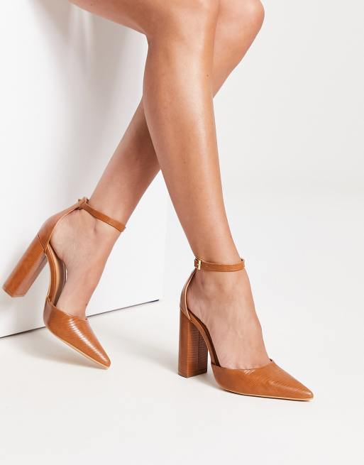 Tan pointed cheap toe heels