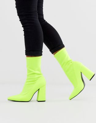 neon sock heels