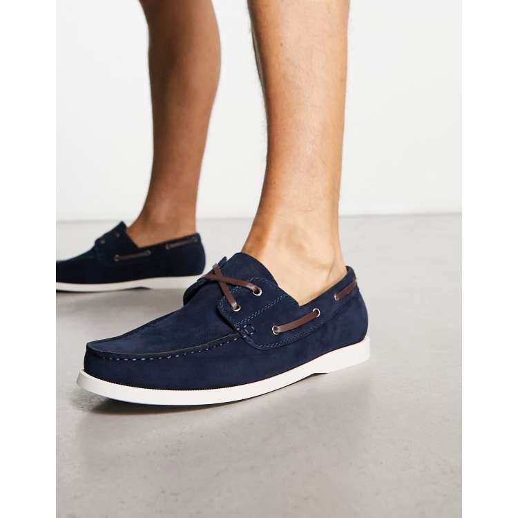 Mens blue 2025 boat shoes