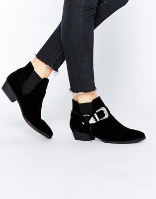 Truffle Collection Boni Strap Western Ankle Boots | ASOS
