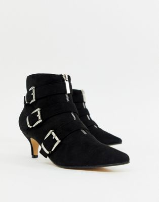 Truffle Collection – Boots med taxklack-Svart