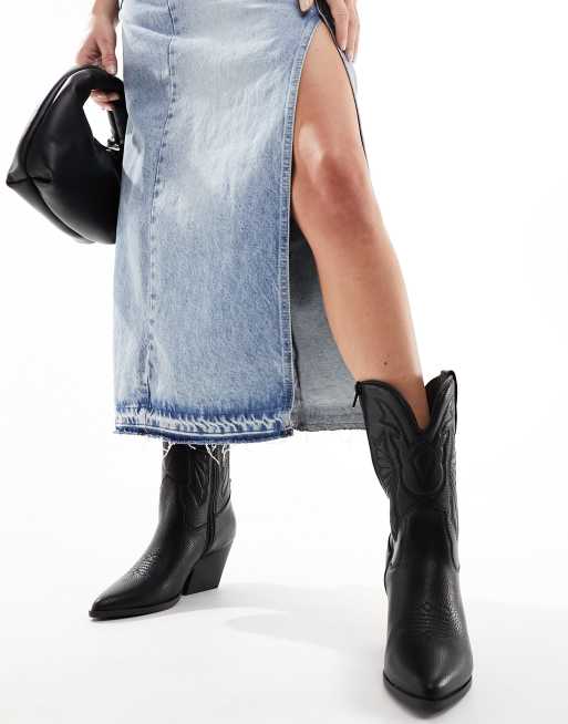 Truffle Collection - Bottes style western - Noir
