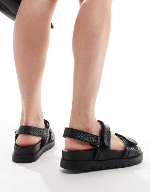 Braided shops footbed sandals