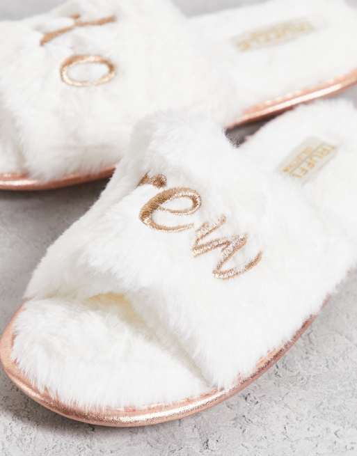 Bride to be store slippers new look