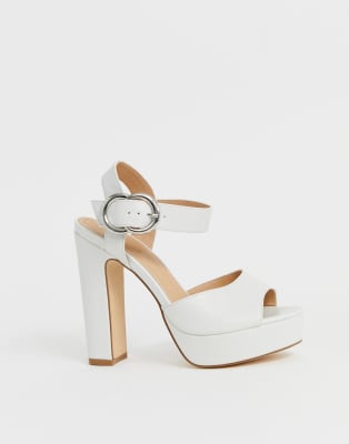 truffle collection platform heeled sandals