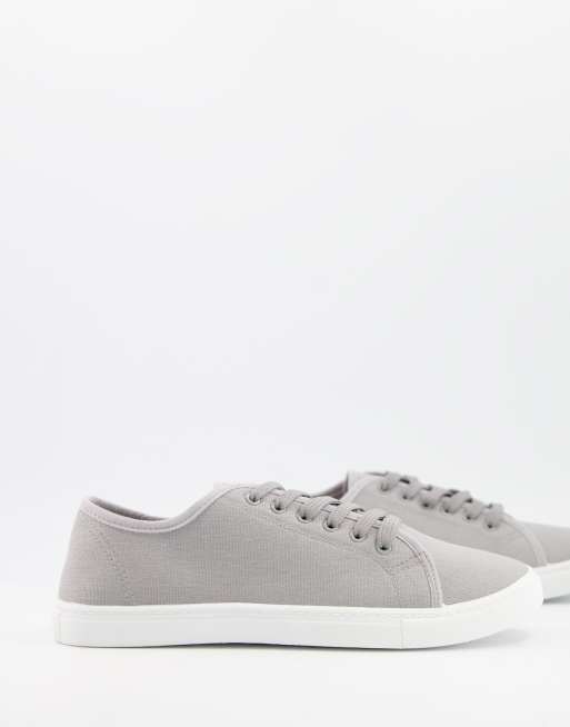 truffle collection chunky lace up canvas shoes