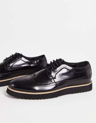 black casual brogues