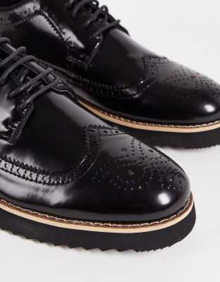 black casual brogues