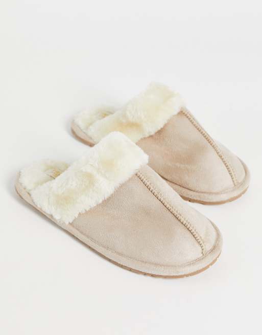 Truffle Collection - Chaussons style mules classiques - Crème