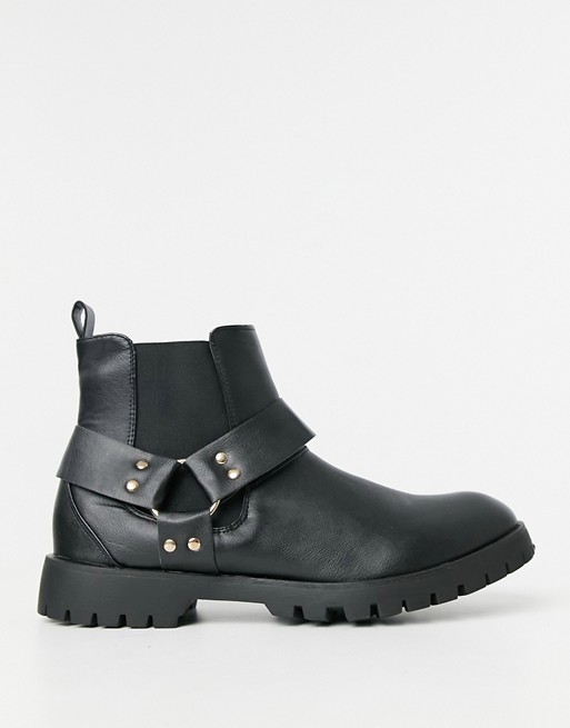 Truffle Collection chelsea boot with cross over straps