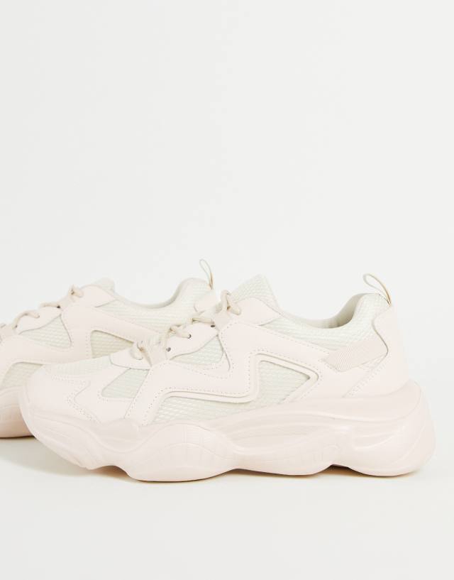 Truffle Collection chunky bubble sole sneakers in sand