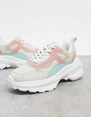 chunky color block sneakers