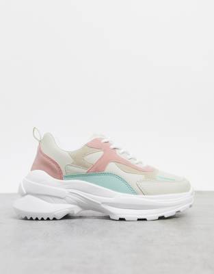 chunky color block sneakers