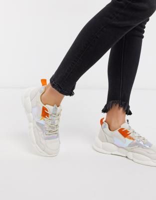 chunky colour block trainers