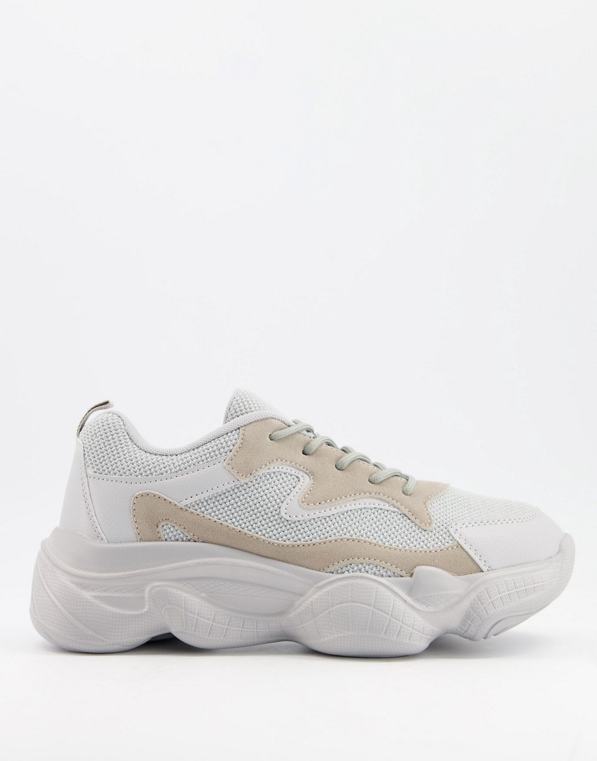 Truffle Collection chunky dad sneakers in gray-Grey