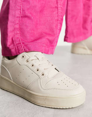 Truffle Collection - Chunky flatform-sneakers i beige - view 1