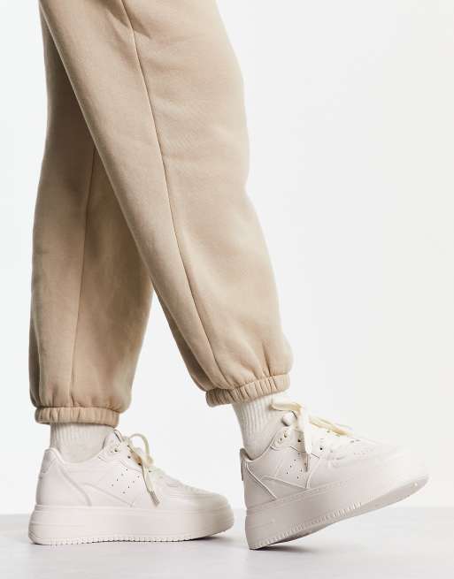 Truffle Collection chunky flatform sneakers in beige