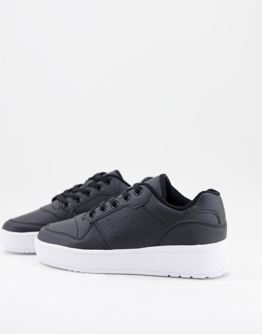 Truffle Collection chunky flatform sneakers in black