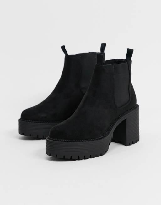 Truffle collection chunky heeled chelsea 2025 boots